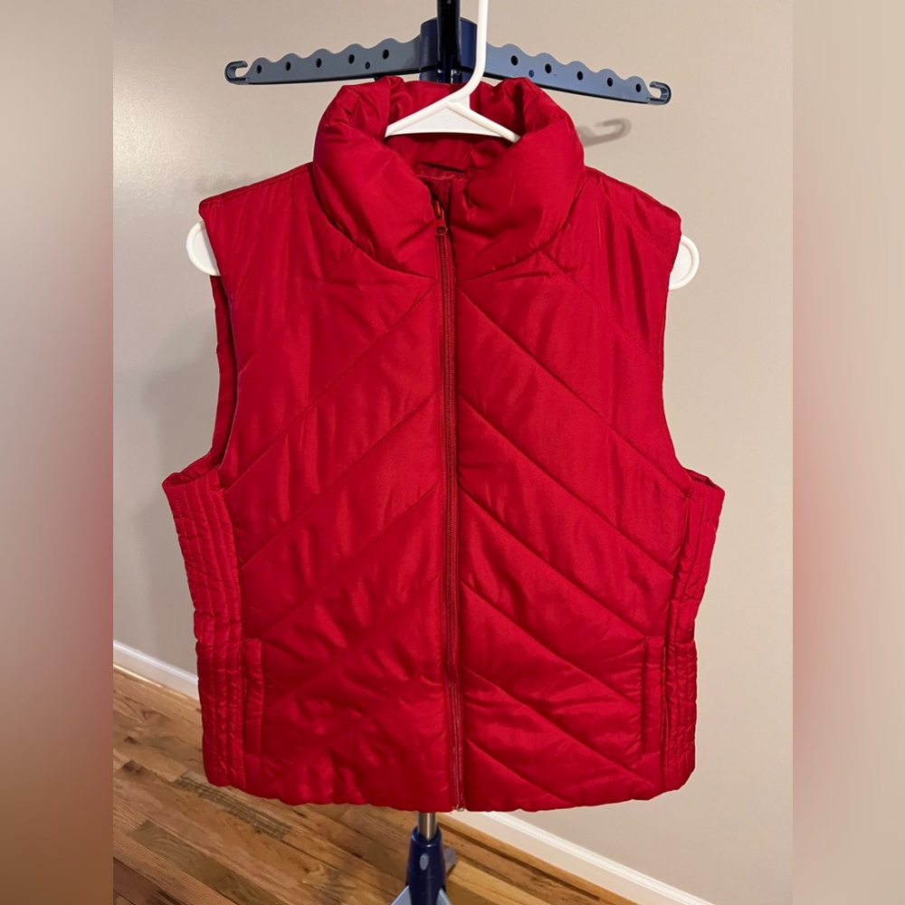 New York & Company Red Puffer Vest